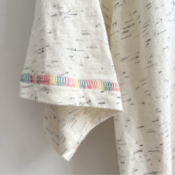 [ganni] greetings from fringe crop beach graphic short sleeve tee egret XS - Picture 8 of 10